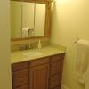 Apartment has one Full Bathroom on the 2nd floor near the two bedrooms and one Half Bathroom on the 1st floor